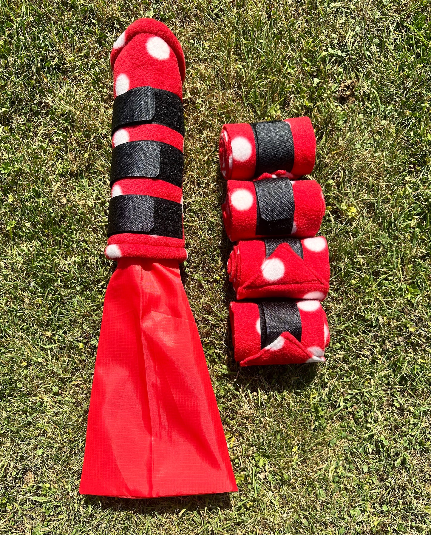 Miniature Size Fleece Bandages & Tail Guard / Bag Set *marked*