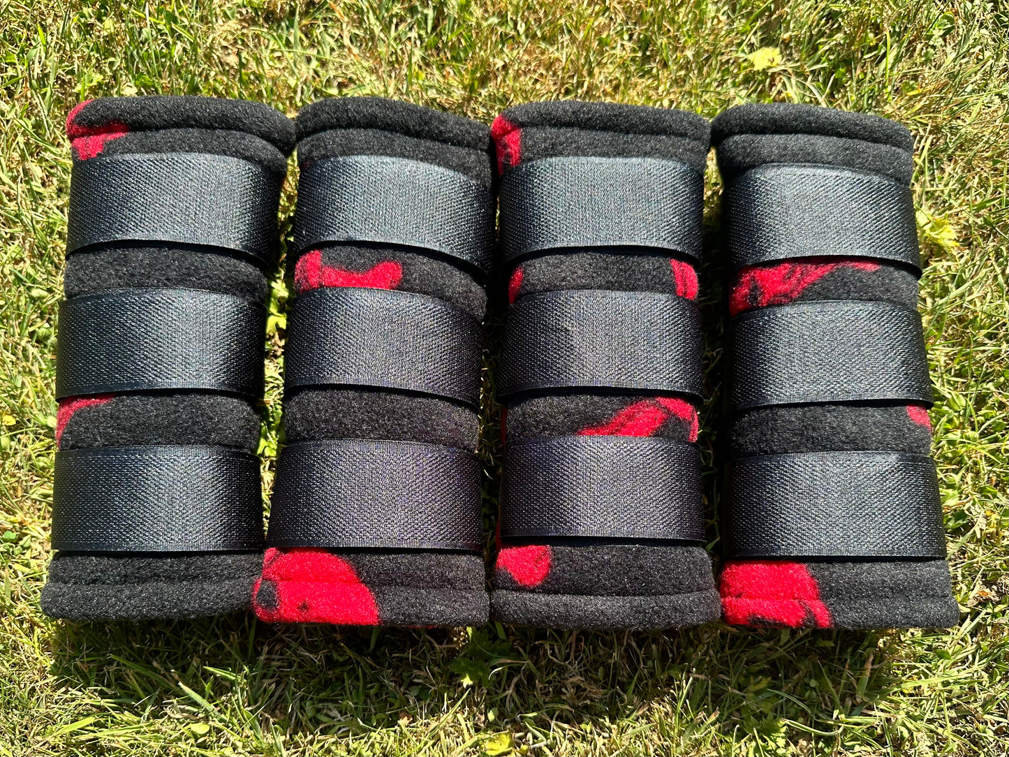 Miniature Skull & Cross Bones Fleece Leg Wraps