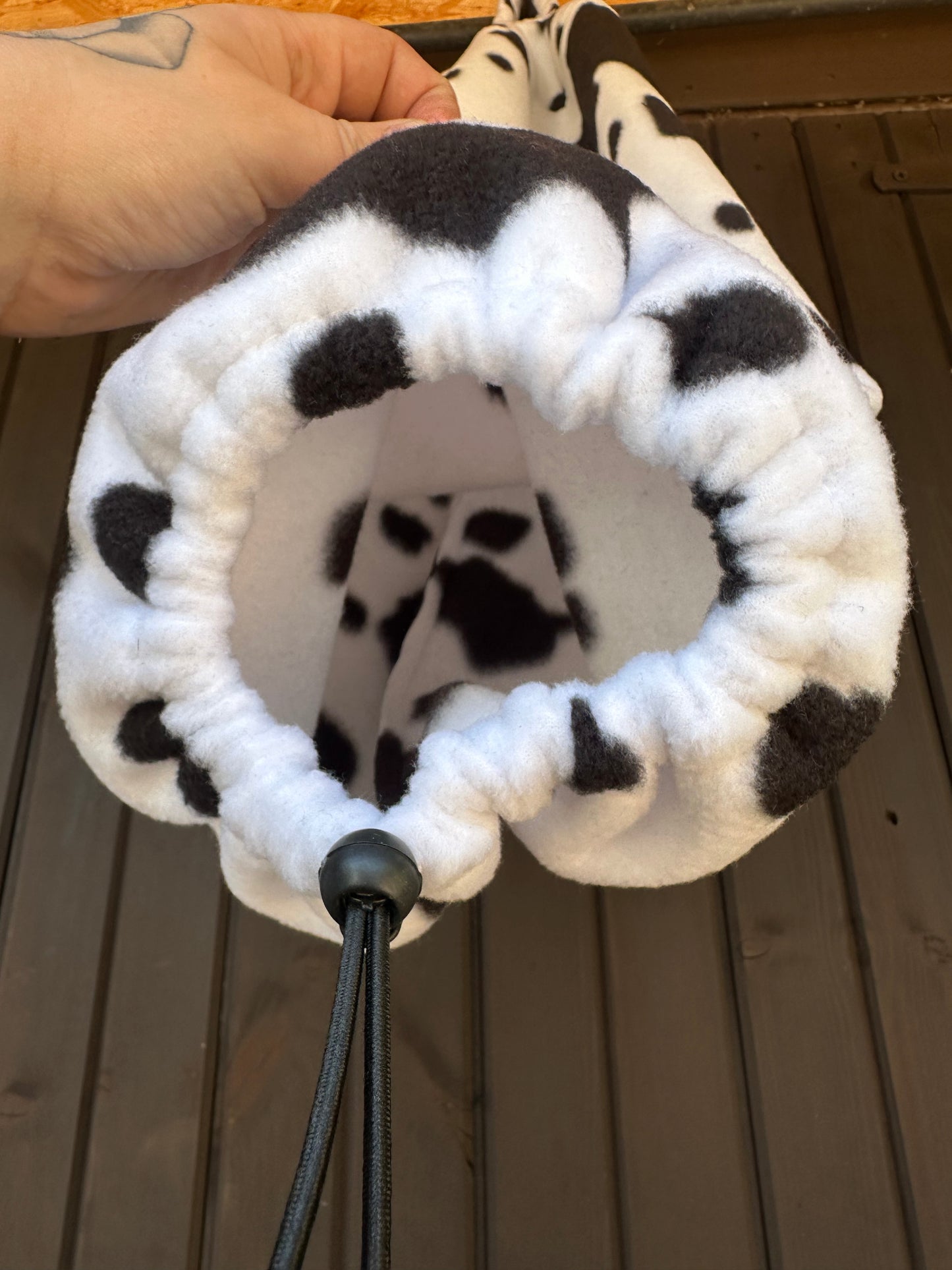 Cow Print Pull On Bridle Bag - Miniature Halter or Inhand Bridle *SHOP SOILED*
