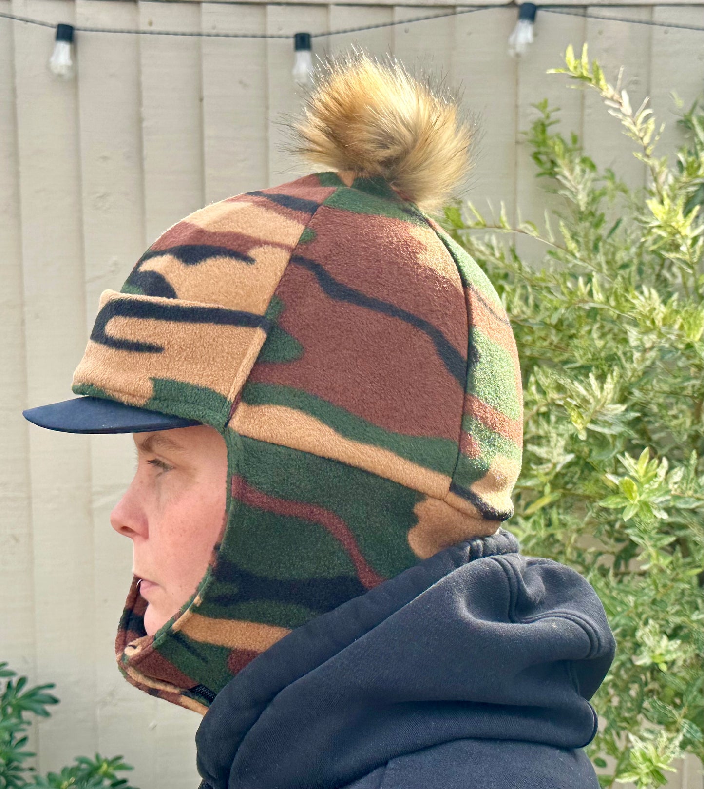 Adult Size Camo Riding Hat / Face Cover