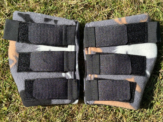 Miniature Grey Horse Fleece Hock Boots