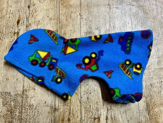 XS Tractors & Diggers Dog Hoody 10” length