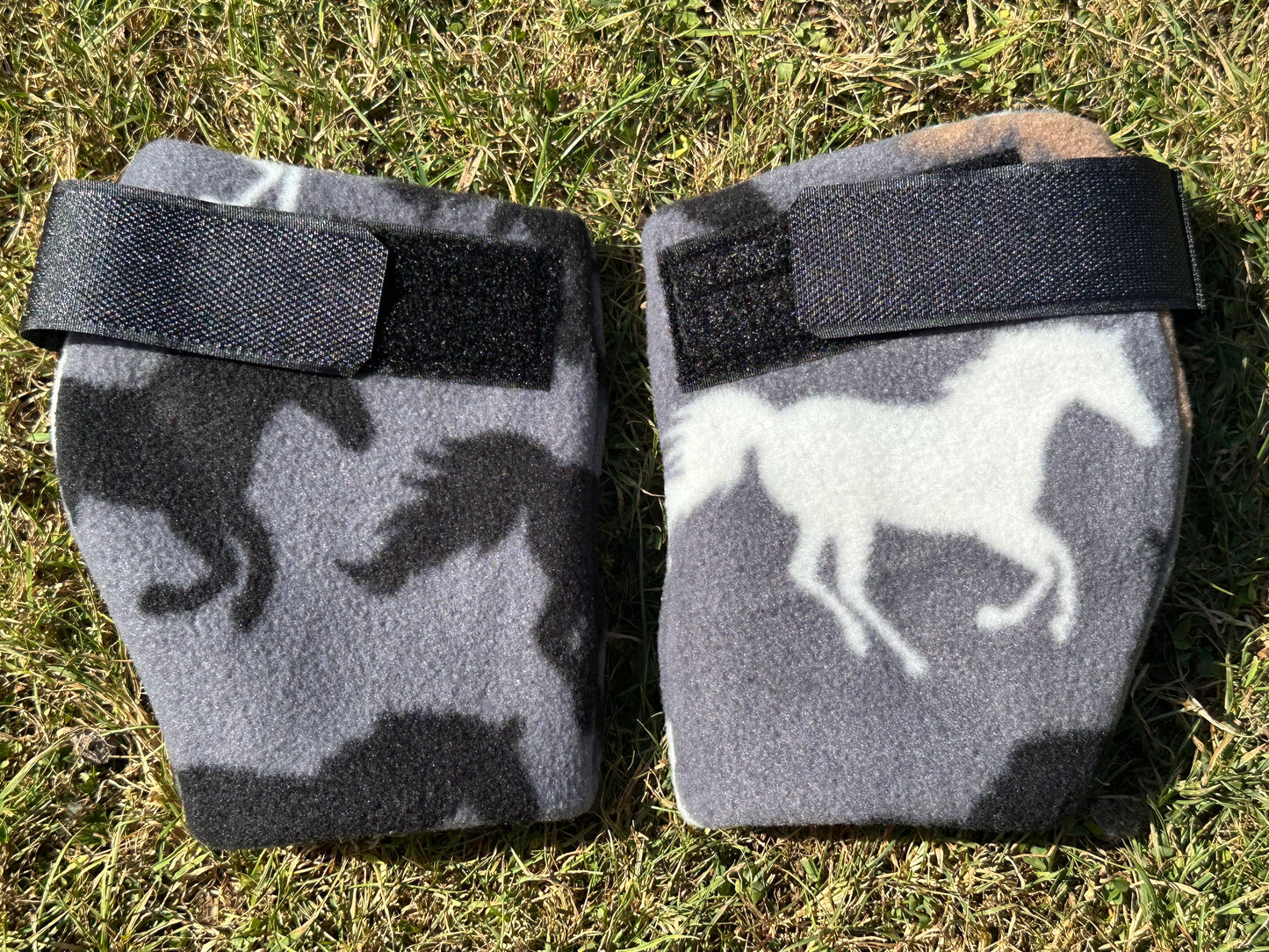 Miniature Grey Horse Fleece Hock Boots