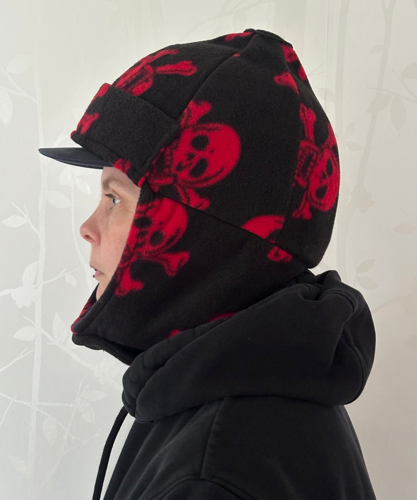 Adult Size Skull & Cross Bones Riding Hat / Face Covers