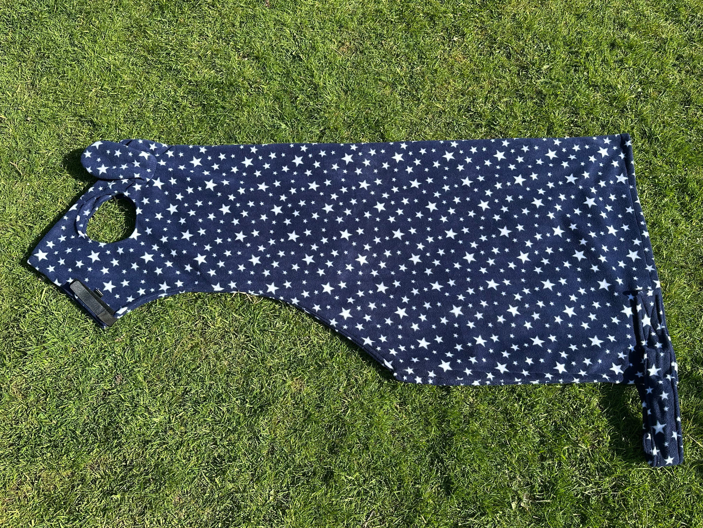 Full Size Navy & White Stars Fleece Hood *TRIED ON*