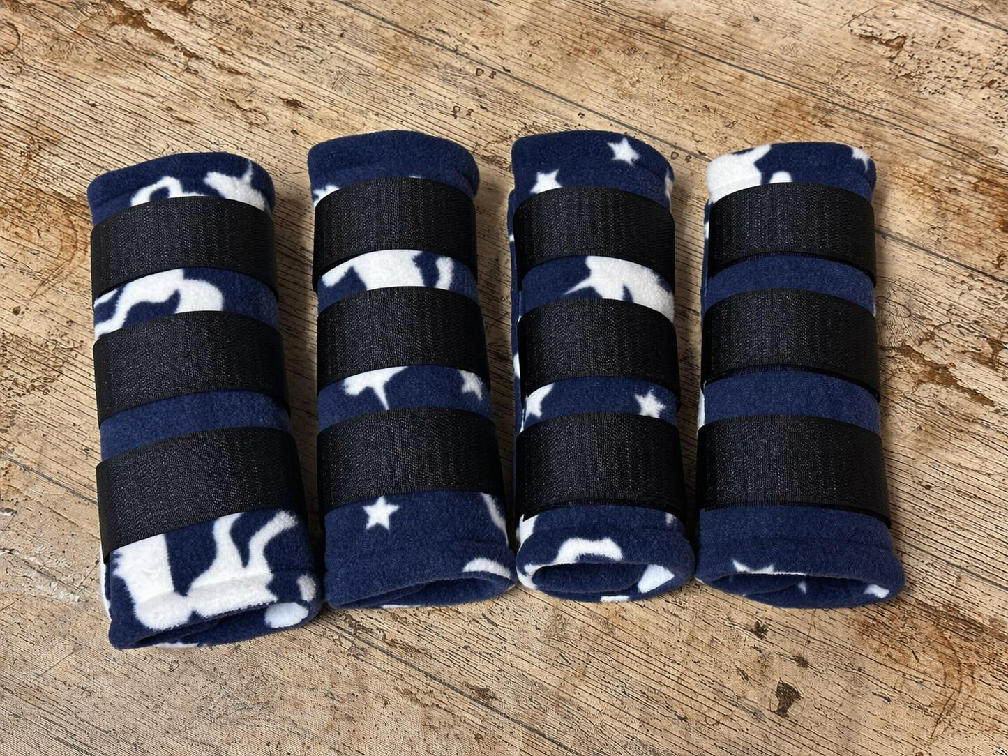 Miniature Navy Unicorn Fleece Stable Boots