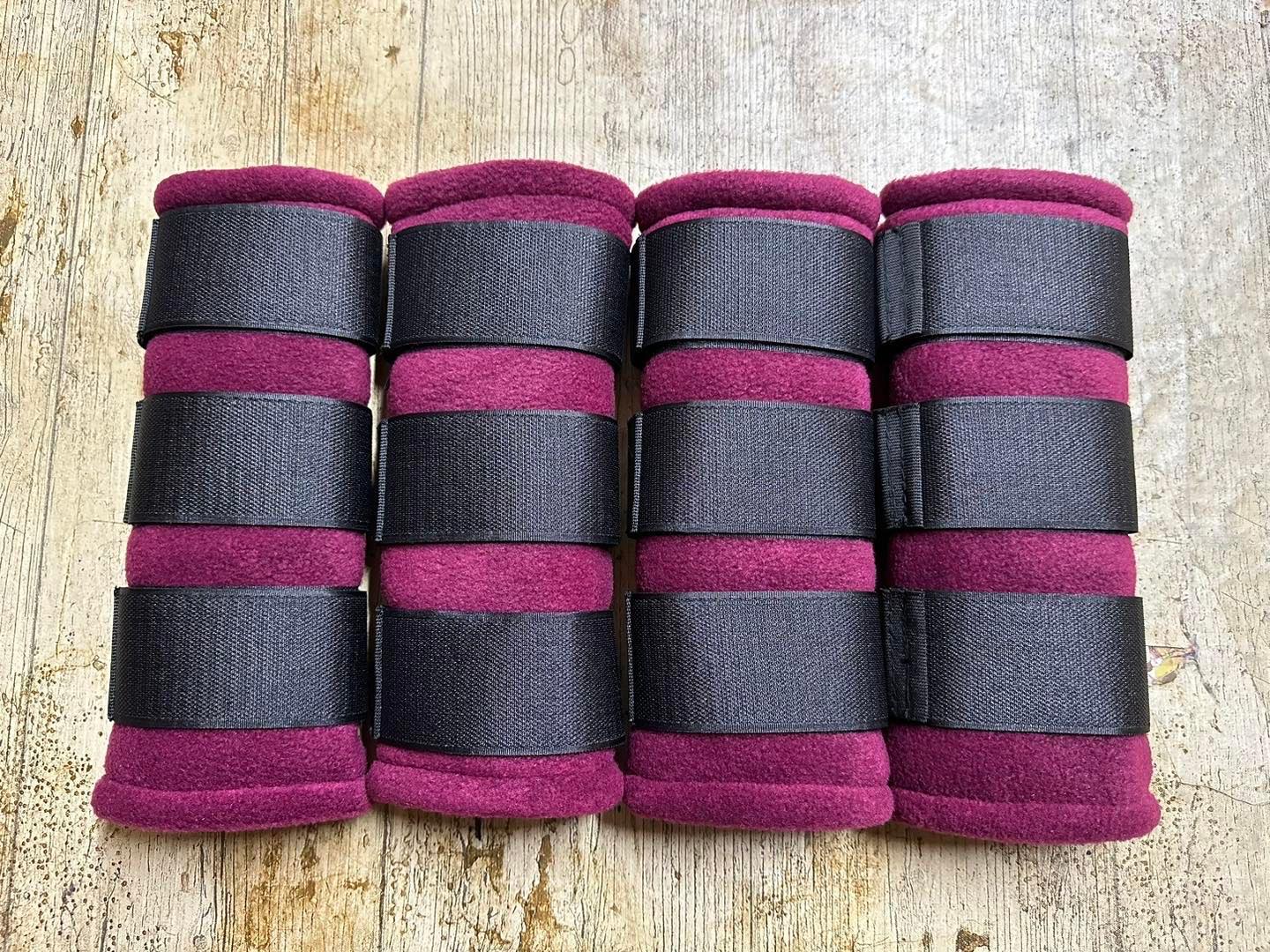 Set of 4 Fleece Leg Wraps - Plain Colours