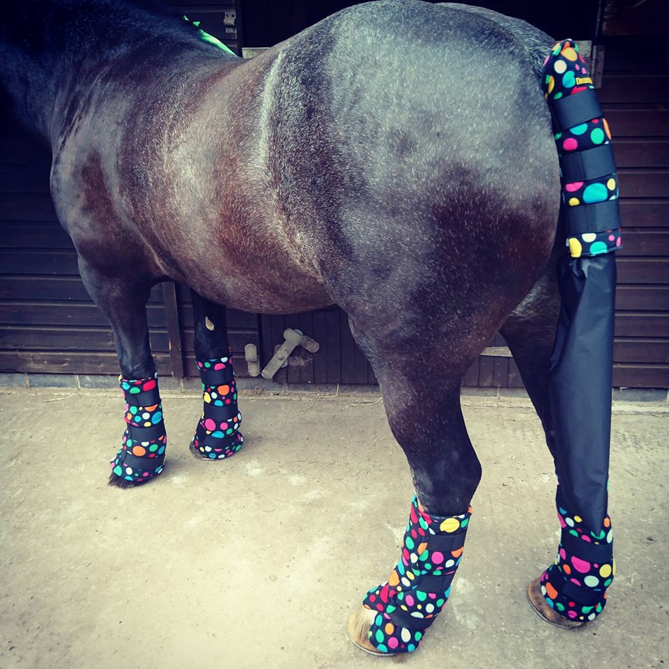 Fleece Leg Wraps, Tail Guard & Detachable Bag Set - Plain Colours