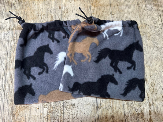 Grey Horse Stirrup Covers