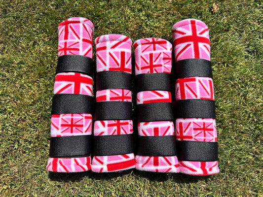 Miniature Size Pink Union Jack Travel Boots