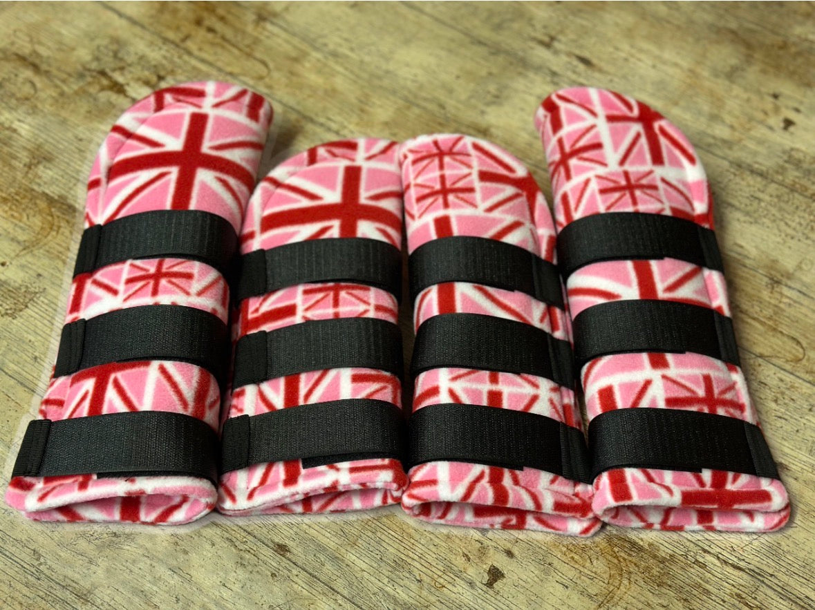 Miniature Size Pink Union Jack Travel Boots