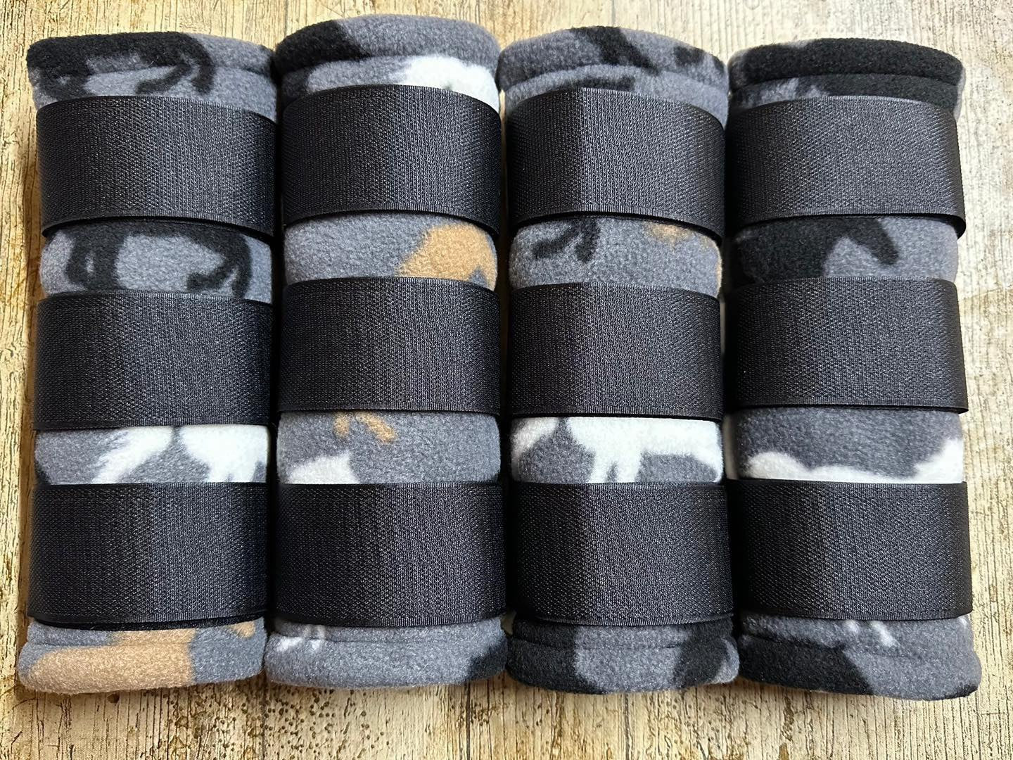 Pony Size Grey Horse Fleece Stable Boots