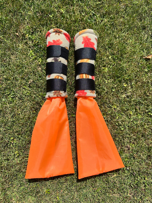 Miniature Size Autumn Leaves & Pumpkins Tail Guard & Detachable Bag Set