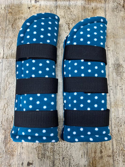 Pony Size Teal & White Spot Tail Guard Bundle - SECONDS