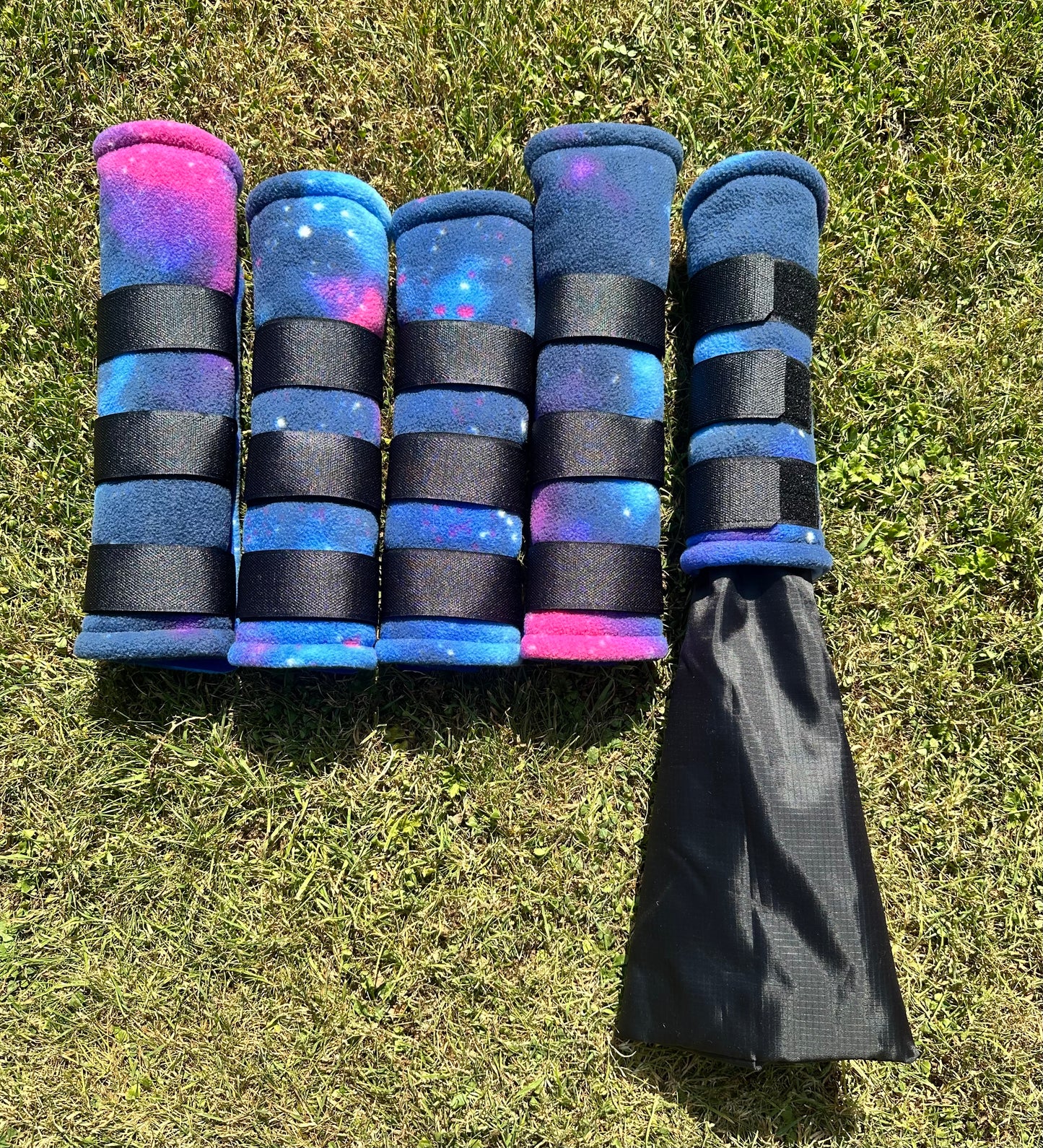 Galaxy Miniature Fleece Travel Boots & Tail Guard / Bag Set