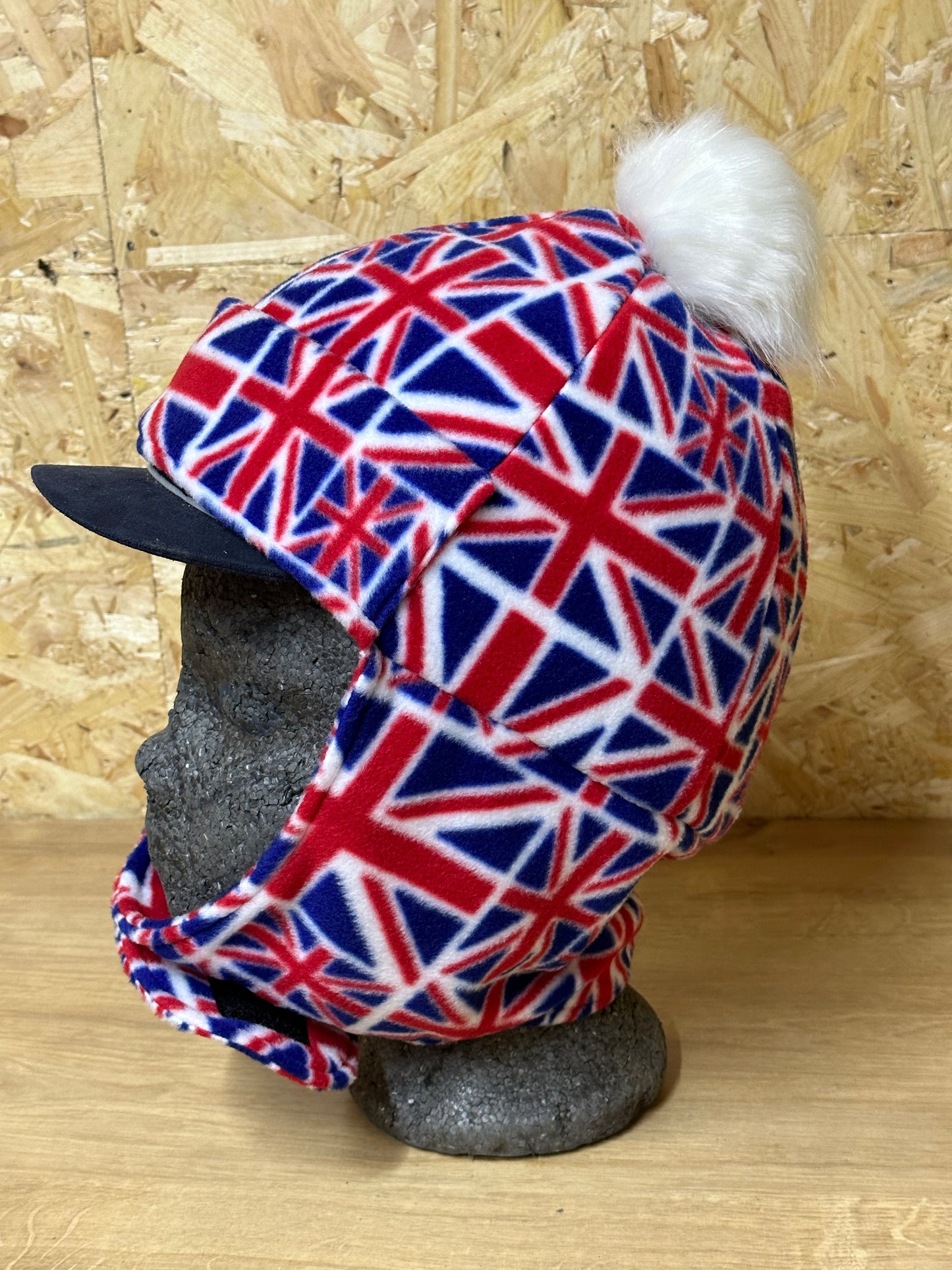 Adult Union Jack Riding Hat / Face Covers