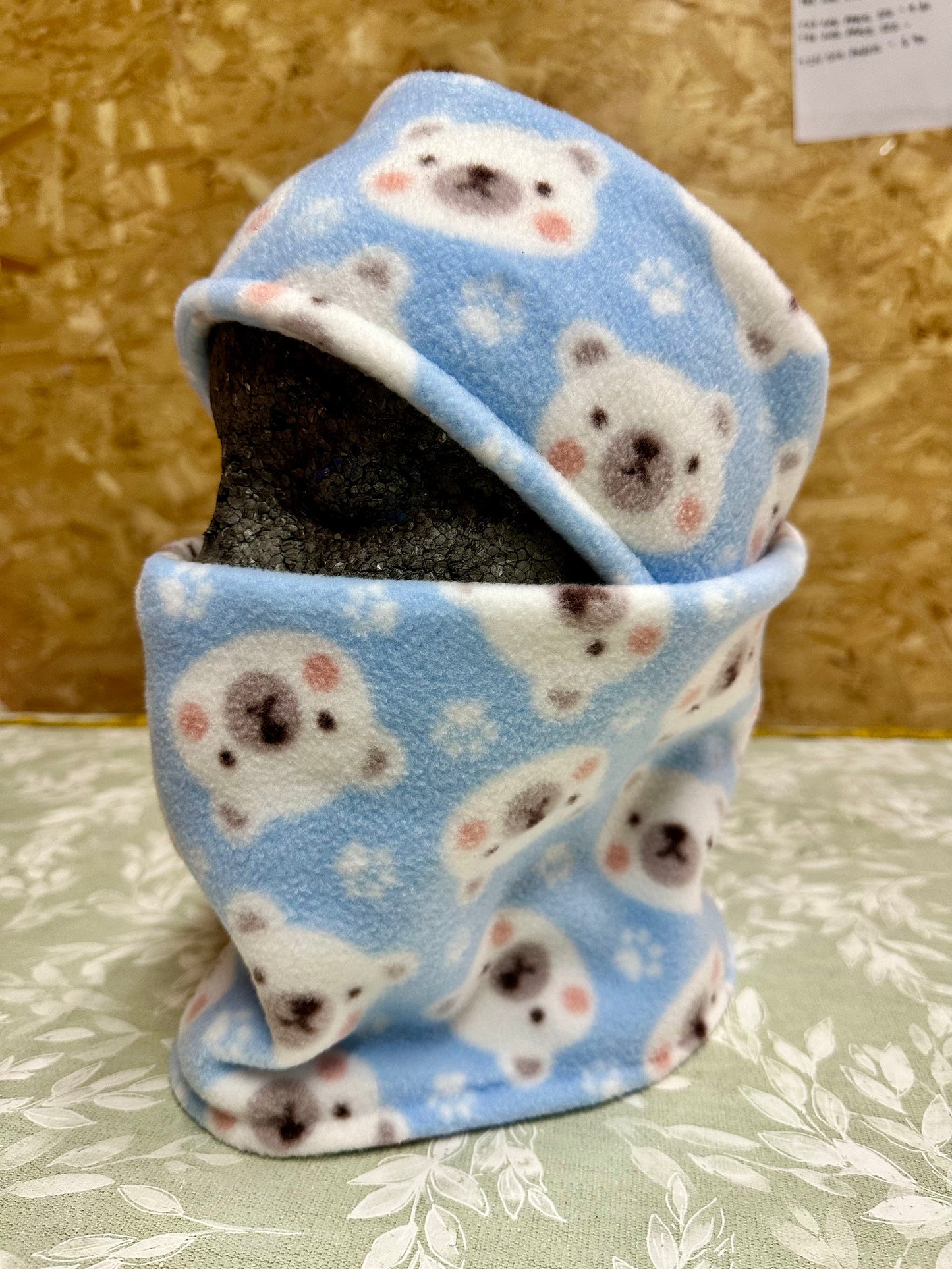 Adult Size Polar Bear Ear & Neck Warmer Sets