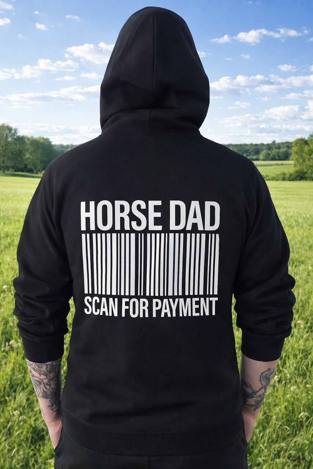 XL Horse Dad Scan For Payment Hoody