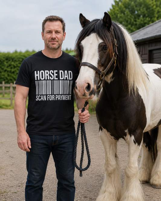 Horse Dad Scan For Payment T-shirt