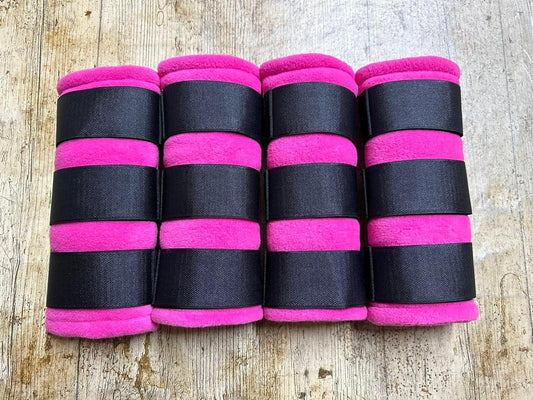 Set of 4 Fleece Leg Wraps - Plain Colours